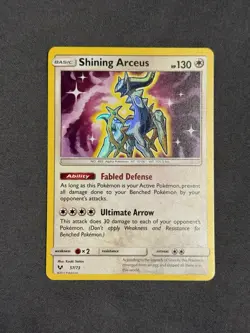 Pokemon Shining Arceus Holo #57 Sun & Moon Shining Legends - Image 3