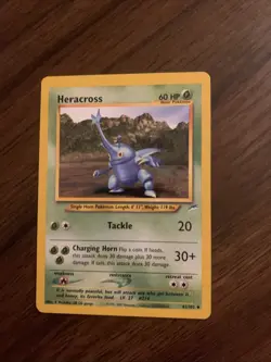 Pokemon TCG Heracross Neo Destiny 41/105 Unlimited Uncommon Card LP Vintage - Image 1