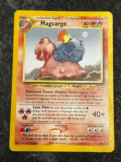 Magcargo 33/64 - Neo Revelation Vintage Pokemon TCG Card LP - Image 1