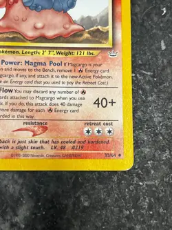 Magcargo 33/64 - Neo Revelation Vintage Pokemon TCG Card LP - Image 3