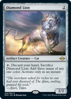 Diamond Lion FOIL Modern Horizons 2 NM Artifact Rare MAGIC MTG CARD ABUGames - Image 1