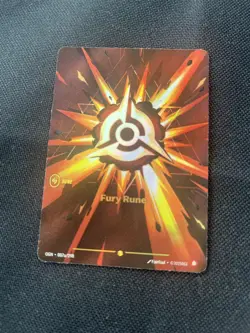 2025 League of Legends Riftbound English TCG Card Fury Rune OGN·007a/298 Alt Art - Image 1