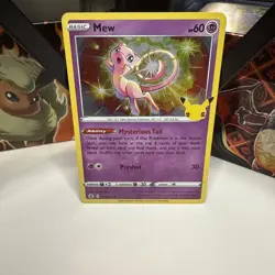Pokemon Mew TCG Holo Rare Card Celebrations 011/025 Mew Holo Rare Card NM - Image 1