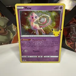 Pokemon Mew TCG Holo Rare Card Celebrations 011/025 Mew Holo Rare Card NM - Image 2