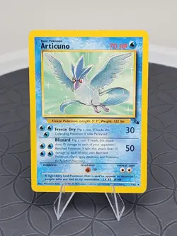 Articuno Pokemon Card Non Holo Rare Vintage Trading Card Fossil Set 2/62 WOTC - Image 1