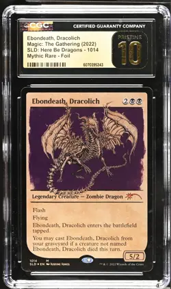 EBONDEATH, DRACOLICH Secret Lair Foil Here Be Dragons CGC Pristine 10 MTG - Image 1