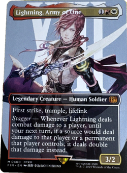 MTG FINAL FANTASY - Lightning, Army of One EXTENDED ART- FIN 0400. - Image 1