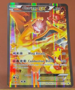 POKEMON TCG JUMBO CHARIZARD EX CARD XY121 BLACK STAR PROMO IN MINT CONDITION - Image 1