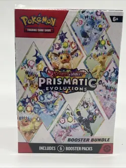 Pokemon TCG Scarlet & Violet Prismatic Evolutions Booster Bundle 6 Booster Packs 820650853210 - Image 1