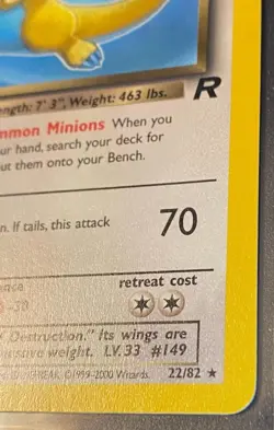 Dark Dragonite 22/82 1st Edition Rare Pokemon TCG 2000 Team Rocket Set - NM/M - Image 5