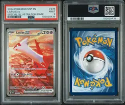 Pokemon Latias EX TCG Surging Sparks 239/191 Special Illustration Rare PSA 9 - Image 3