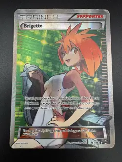 Brigette Full Art Trainer 161/162 Pokemon XY Breakthrough Ultra Rare Holo 2015 - Image 3