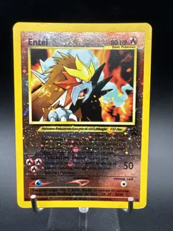Entei 34 Pokemon Black Star Promo Holo WOTC 2001 SWIRL - Image 1