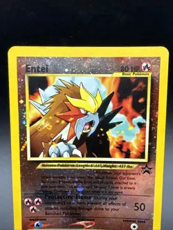 Entei 34 Pokemon Black Star Promo Holo WOTC 2001 SWIRL - Image 2