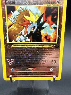 Entei 34 Pokemon Black Star Promo Holo WOTC 2001 SWIRL - Image 3