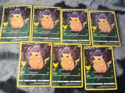 Pikachu Pokemon Celebrations Lot of 7 NM Full Arts Rare Holo - Image 1
