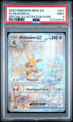 PSA MINT 9 - Alakazam Ex Special Illustration Rare Pokemon Mew En-151 201 - Image 1