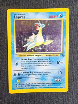 1999 POKEMON FOSSIL #10/62 LAPRAS - Image 1