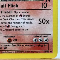 2000 Pokemon Dark Charizard • Team Rocket 21/82 • Light Play - Image 4
