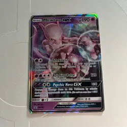 ULTRA RARE Mewtwo GX (Detective Pikachu Promo) SM196 Pokemon Black Star - LP - Image 1