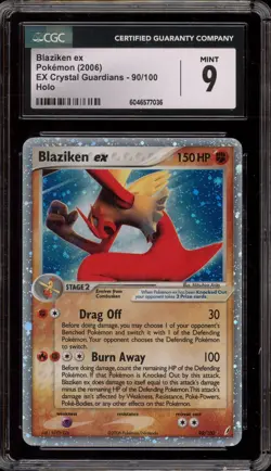 Pokemon Blaziken ex EX Crystal Guardians Holo Ultra Rare #90 CGC 9 Mint - Image 1