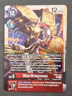 Digimon Card Game - WarGreymon - BT22-013 Release Promo Eng - Image 1