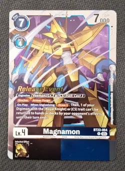 Digimon Card Game Prerelease Stamp - Magnamon - BT23-054 ENG NM - Image 1