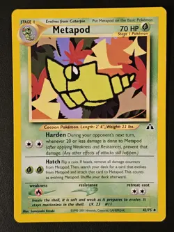2001 Pokemon Neo Discovery 3 Card Lot - Kakuna Metapod Omastar #41 #42 #43 - Image 4