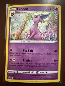 Pokemon Espeon TCG SWSH174 Black Star Promo Holo Rare Card NM/M Condition - Image 1