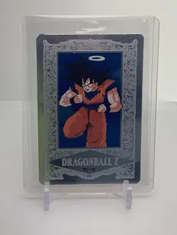 DRAGON BALL Z DBZ Japanese Platina Card #PC-10 GOKU Silver Foil 1994 Amada C1 - Image 1