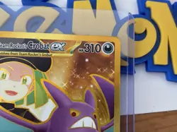 Pokemon TCG Destined Rivals Team Rocket's English Crobat EX Gold Card 242/182 - Image 5