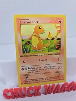 Pokemon Charmander 1st Edition Shadowless Base Set 1999 Card 46/102 - Image 2