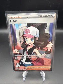 Pokemon TCG Hilda 164/086 Full Art Ultra Rare White Flare Holo Card NM Condition - Image 1