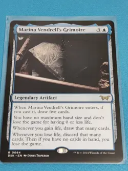 Marina Vendrell's Grimoire (Regular Rare) - Duskmourn: House of Horror (DSK) MTG - Image 1