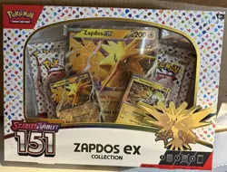 POKEMON TCG SCARLET & VIOLET 151 ZAPDOS EX COLLECTION NEW BOX FACTORY SEALED NEW - Image 1
