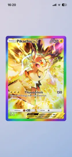 (EN) Pikachu EX - Rainbow - Pikachu- Pokemon TCG Pocket PTCGP - Image 1