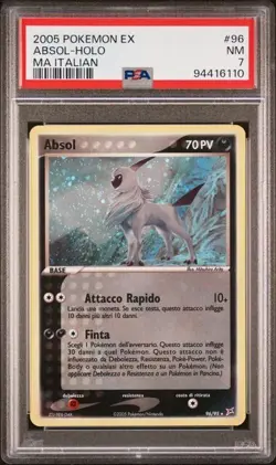 PSA 7 *ITALIAN* Pokemon Ex Team Magma #96 Absol Holo SECRET RARE POP 1! - Image 1