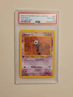 Unown L - Pokemon Neo Destiny First 1st Edition #86 - Gem Mint PSA 10 - Image 2
