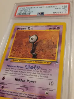 Unown L - Pokemon Neo Destiny First 1st Edition #86 - Gem Mint PSA 10 - Image 3
