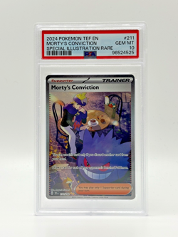 2024 POKEMON TEF EN-TEMPORAL FORCES #211 MORTY'S CONVICTION PSA 10 - Image 1