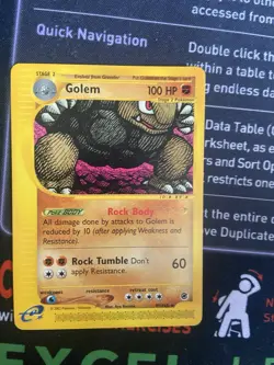 Pokemon TCG - Golem 14/165 - Expedition Base Set (2002) Holo Rare LP - Image 1