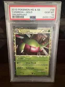 Pokemon TCG 2010 Triumphant Yanmega Prime 98/102 Ultra Rare PSA 10 Gem Mint - Image 1