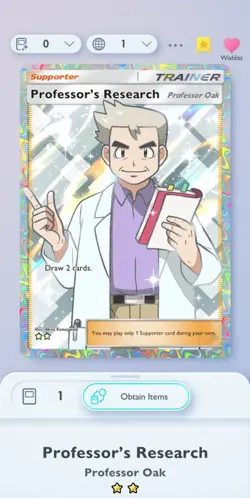 (EN) Professor's Research - Full Art - Professor Oak - Pokemon TCG Pocket PTCGP - Image 1