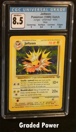 Pokemon Jungle Unlimited Dutch Jolteon CGC 8.5 Holo DUTCH (1269) 4/64 - Image 1