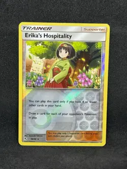 Erika's Hospitality 56/68 Hidden Fates Reverse Holo Pokemon TCG NM-LP - Image 1
