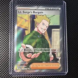 Lt. Surge's Bargain 170/132 Ultra Rare Full Art Pokemon Mega Evolution NM - Image 1