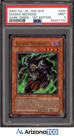 Yu-Gi-Oh! 2003 Exodia Necross DCR-020 1st Edition UR Dark Crisis PSA 9 - Image 1