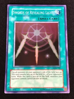 Yugioh Swords of Revealing light LOB-101 Super (NM) - Image 1