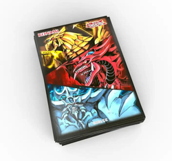 YuGiOh! Slifer, Obelisk & Ra, Egyptian God Card Sleeves; Official Konami Sleeves - Image 1