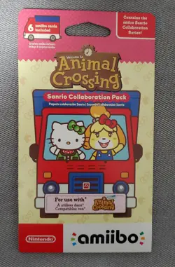 Nintendo Amiibo Animal Crossing Sanrio Collab Pack 6 Cards Hello Kitty - Image 1